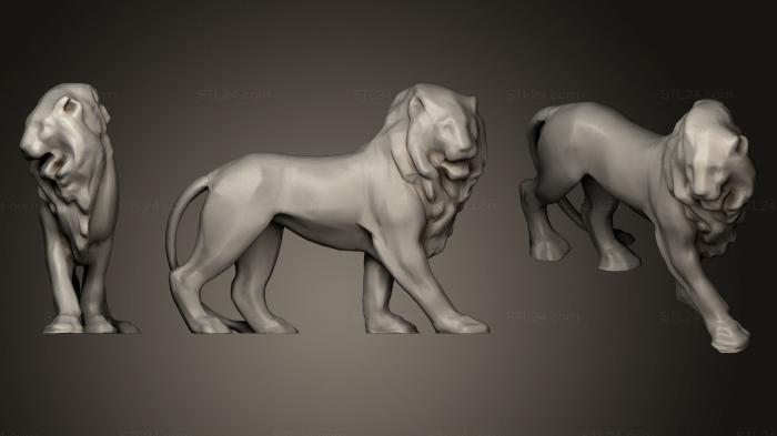 Статуэтки львы тигры сфинксы (Лев 6, STKL_0206) 3D модель для ЧПУ станка